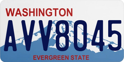 WA license plate AVV8045