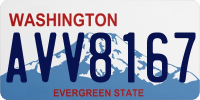 WA license plate AVV8167