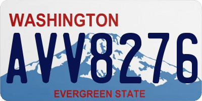 WA license plate AVV8276