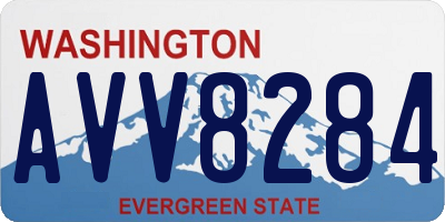 WA license plate AVV8284
