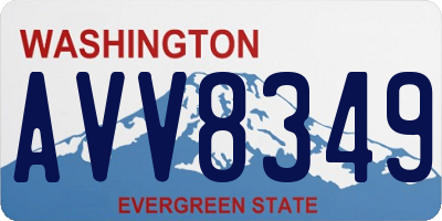 WA license plate AVV8349
