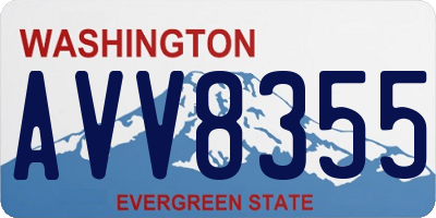 WA license plate AVV8355