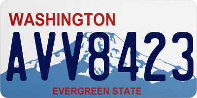 WA license plate AVV8423