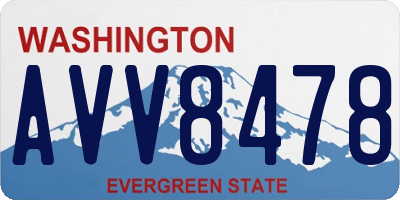 WA license plate AVV8478