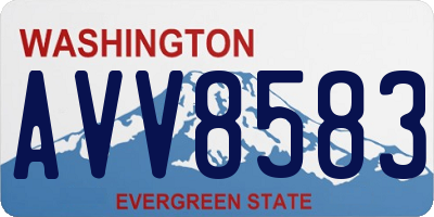 WA license plate AVV8583
