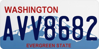 WA license plate AVV8682