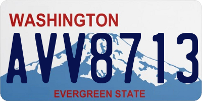 WA license plate AVV8713