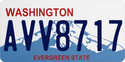WA license plate AVV8717
