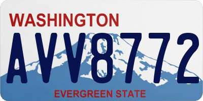 WA license plate AVV8772