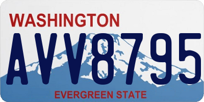 WA license plate AVV8795