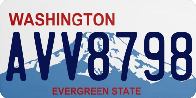 WA license plate AVV8798