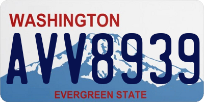 WA license plate AVV8939