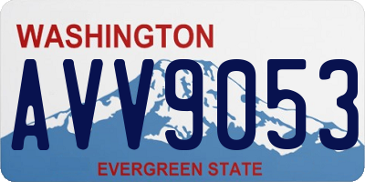 WA license plate AVV9053