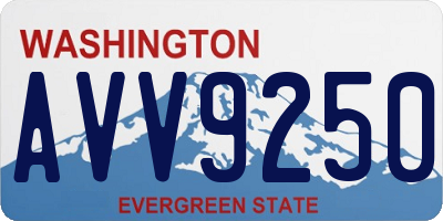 WA license plate AVV9250