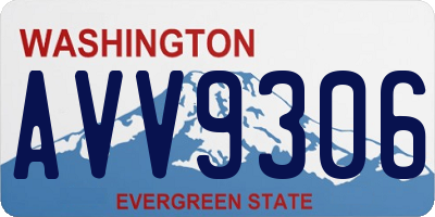 WA license plate AVV9306