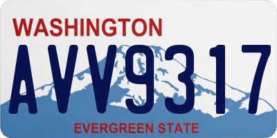 WA license plate AVV9317