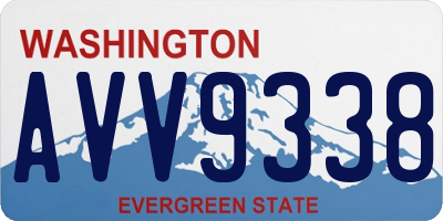 WA license plate AVV9338