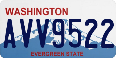 WA license plate AVV9522