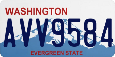 WA license plate AVV9584