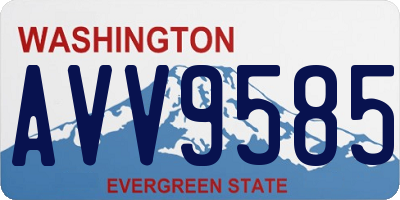 WA license plate AVV9585