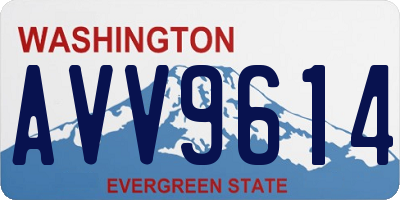 WA license plate AVV9614