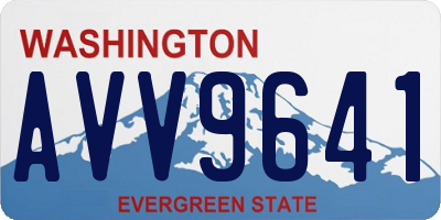 WA license plate AVV9641