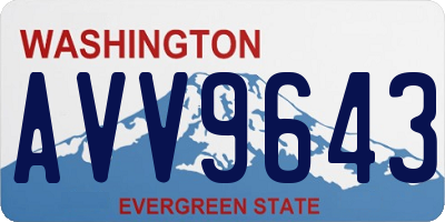 WA license plate AVV9643