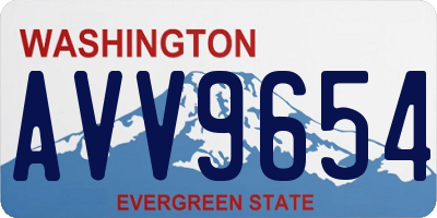 WA license plate AVV9654