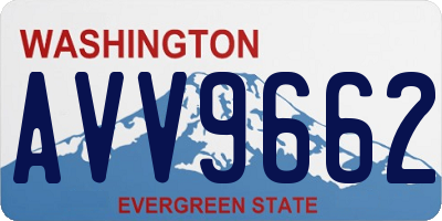 WA license plate AVV9662