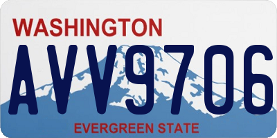 WA license plate AVV9706