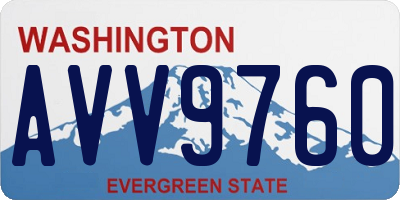 WA license plate AVV9760