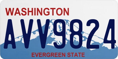 WA license plate AVV9824