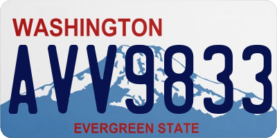WA license plate AVV9833