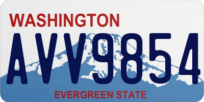 WA license plate AVV9854