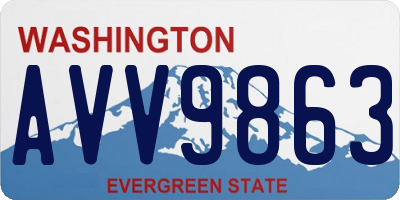 WA license plate AVV9863