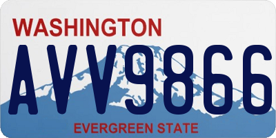 WA license plate AVV9866