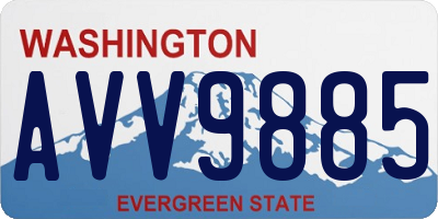 WA license plate AVV9885