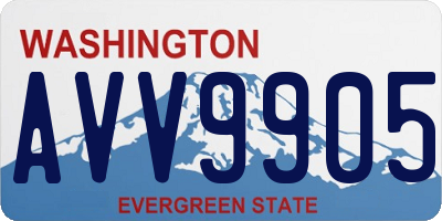 WA license plate AVV9905