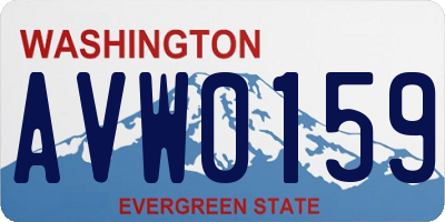 WA license plate AVW0159