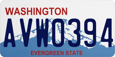 WA license plate AVW0394