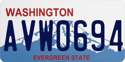 WA license plate AVW0694