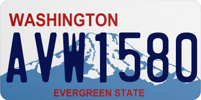 WA license plate AVW1580