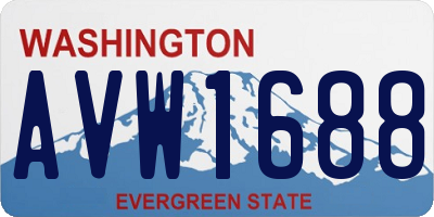 WA license plate AVW1688