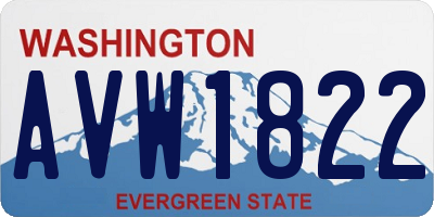 WA license plate AVW1822