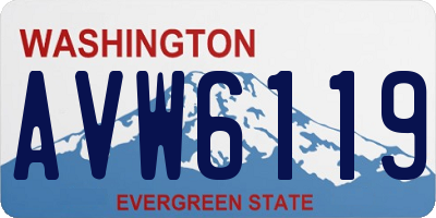 WA license plate AVW6119