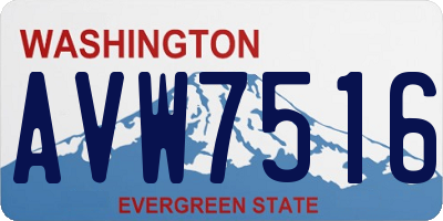 WA license plate AVW7516