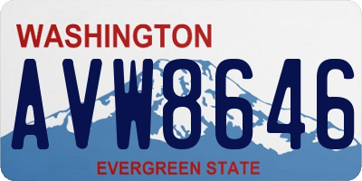 WA license plate AVW8646