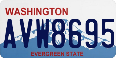 WA license plate AVW8695