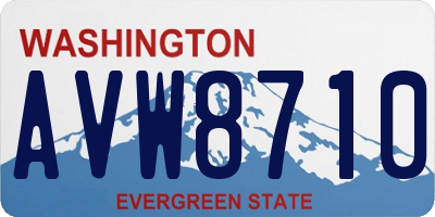 WA license plate AVW8710