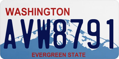 WA license plate AVW8791